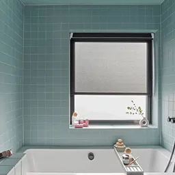 blue wall with window